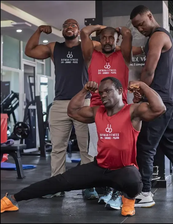Gym group celebration